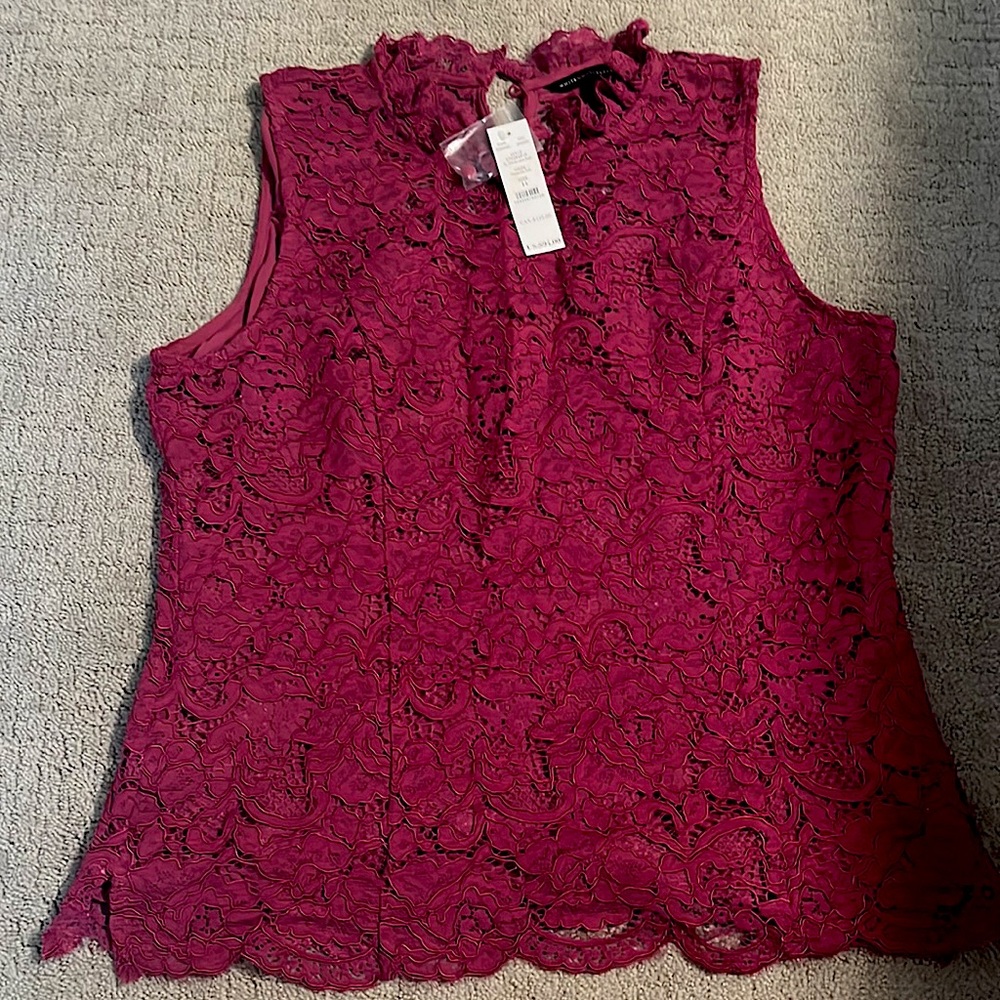 WHBM SL Allover Lace Shell